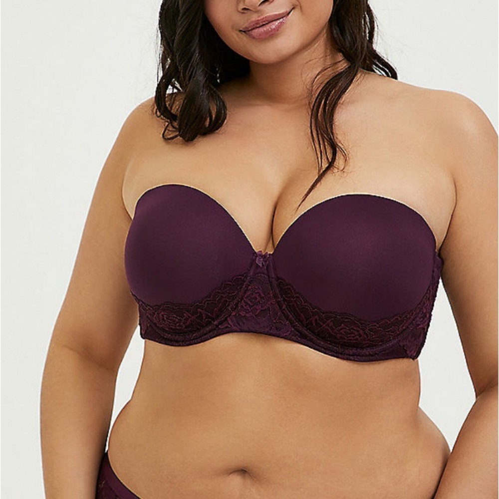 ✨torrid microfiber & lace push-up multiway bra✨